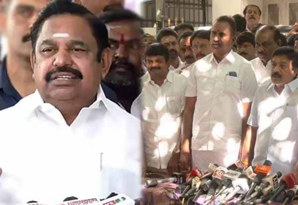 CV Shanmugam, EPS meet Speaker separately over AIADMK floor leader