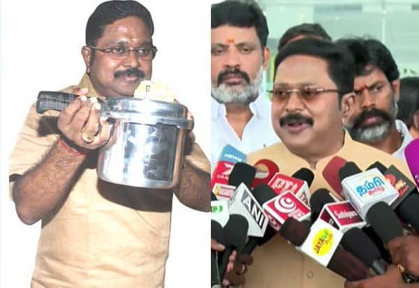 குக்கர் சின்னத்தில்தான் போட்டி; அமமுக தினகரன் அறிவிப்பு