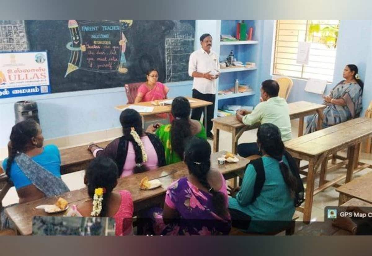 ஆதிங்கப்பட்டு அரசு பள்ளியில் பெற்றோர்-ஆசிரியர் கூட்டம்