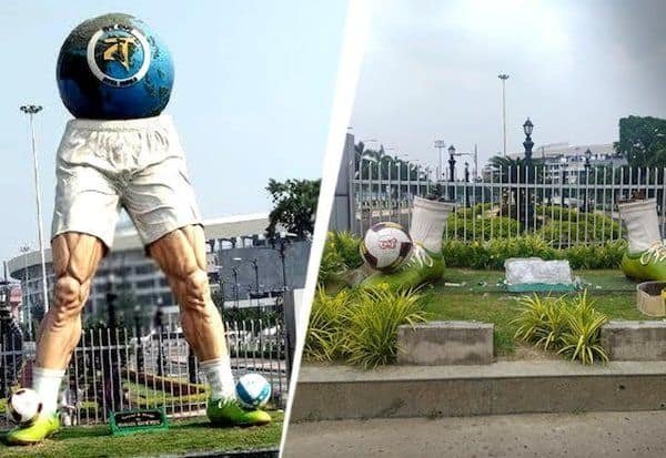 BJP govt removes Mamata-designed football statue at Salt Lake stadium