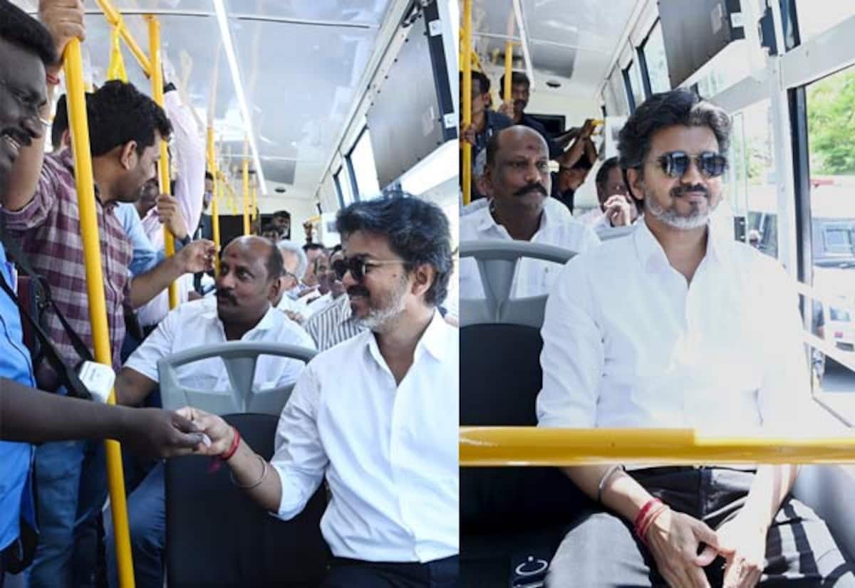 CM Vijay flags off 300 new TNSTC buses, rides Route 29A to Perambur