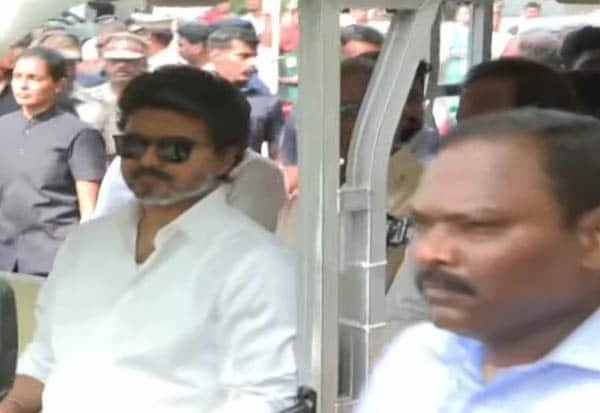 CM Vijay tours Secretariat campus in battery car, visits St Mary’s