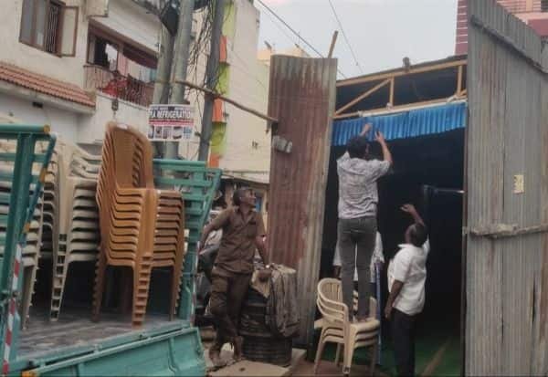 Election team removes 10 DMK tents in Coimbatore South after complaint