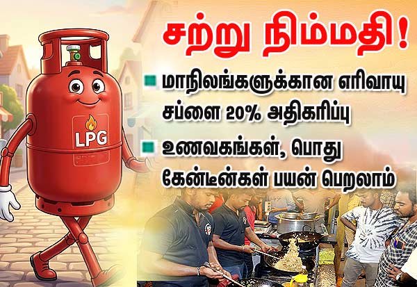 மாநிலங்களுக்கு வணிக எரிவாயு ஒதுக்கீடு 20% உயர்வு; உணவகங்களுக்கு நிம்மதி