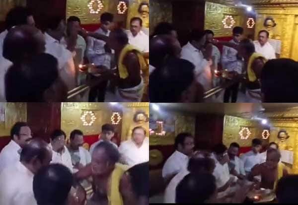Row erupts after Durai Murugan wipes off temple kumkum
