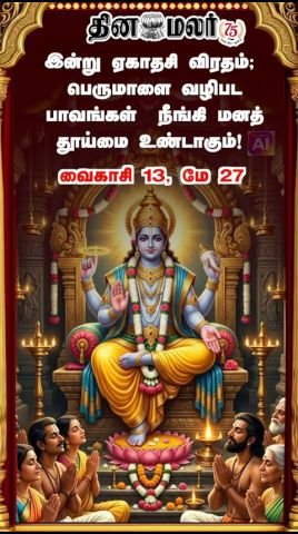 இன்று ஏகாதசி விரதம்: பெருமாள் வழிபாட்டால் மனத் தூய்மை கிடைக்கும்