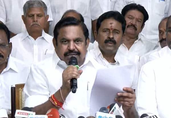 EPS announces seat-sharing in AIADMK alliance for Tamil Nadu polls