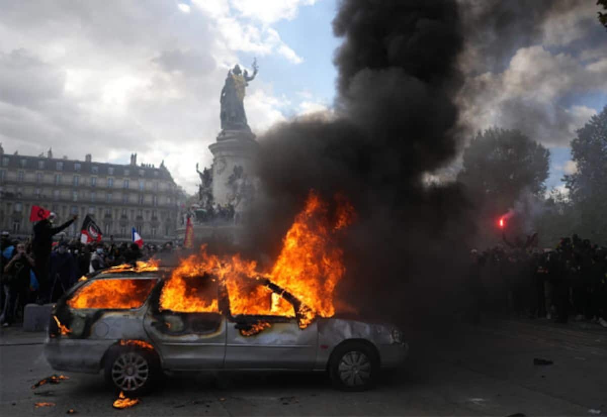 France rocked by mass protests; fires, arrests and hundreds hurt