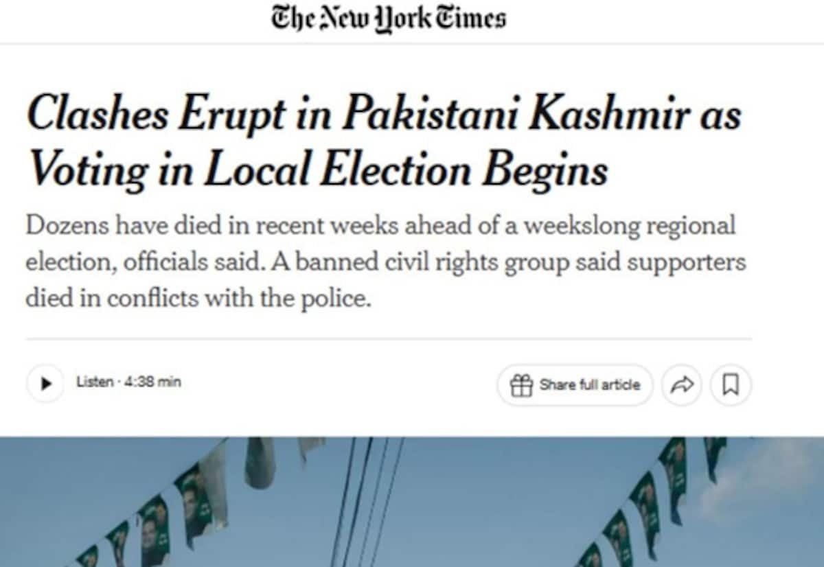 India slams NYT for calling PoK ‘Pakistan Kashmir’