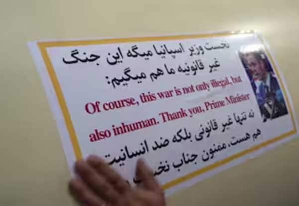 Iran fires missiles at Israel bearing Spain PM’s anti-war message