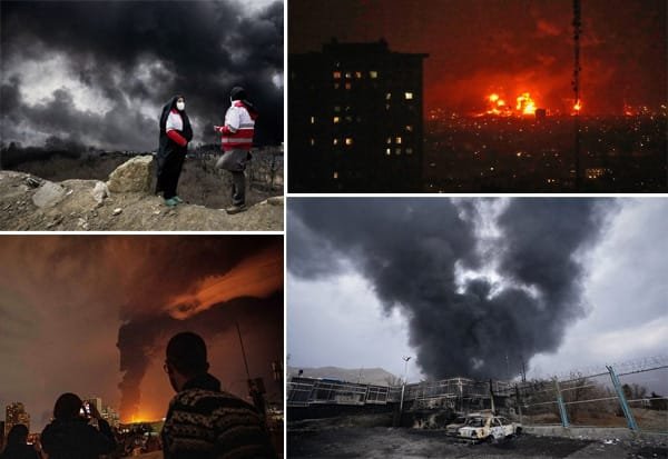 Iran oil depots burn after reported US-Israel strikes near Tehran