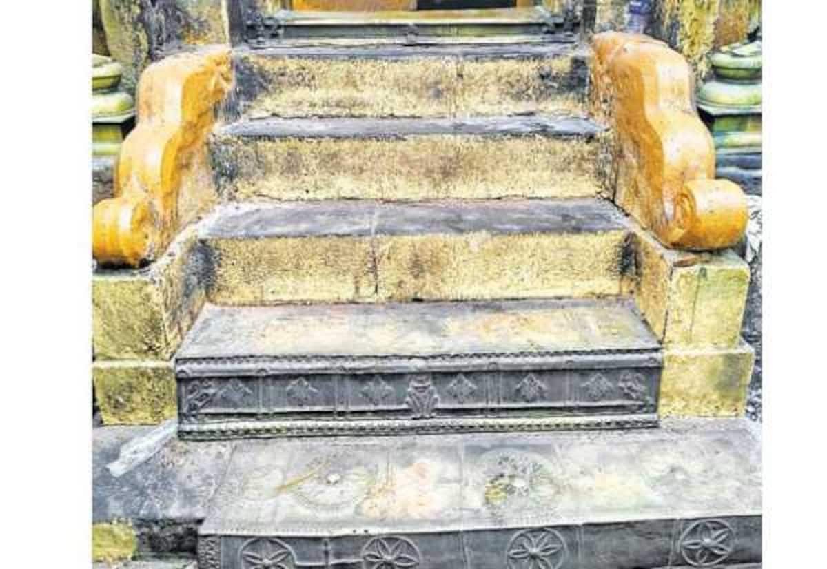 Stairs altered against Agama rules removed at Kanchi Varadaraja temple