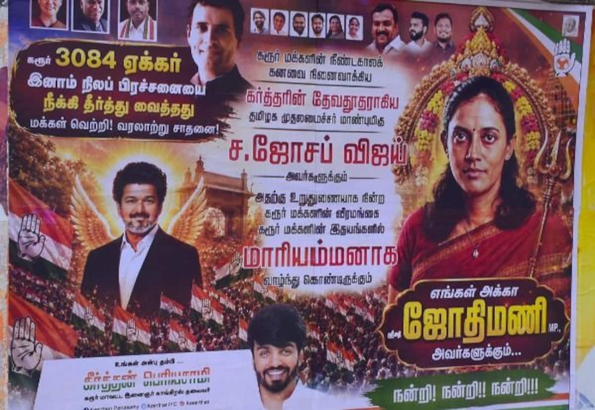 Congress poster in Karur hails CM Vijay as ‘angel’, sparks row