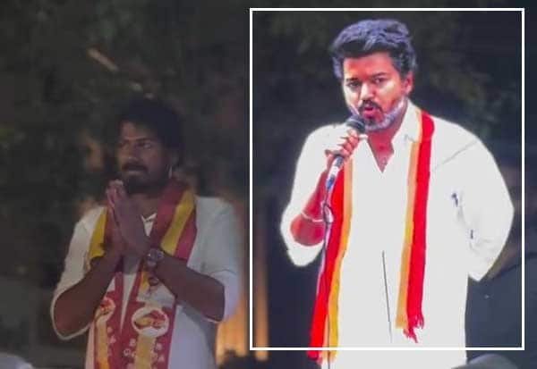 கும்பகோணத்தில் விஜய் நேரில் பேசுவது போல ஹாலோகிராம் பிரசாரம்: தவெக வேட்பாளர் முயற்சி