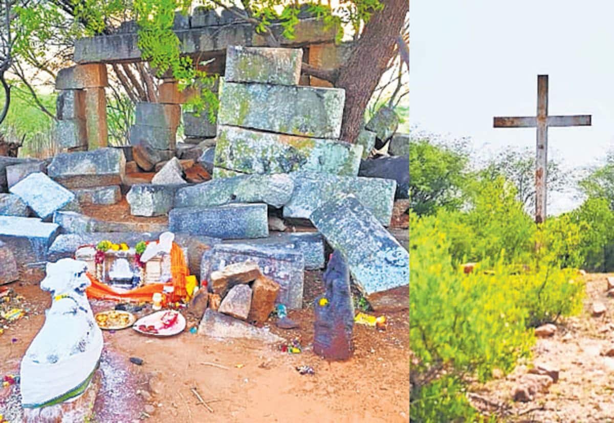 லிங்கமலையில் சிலுவை வைத்ததாக புகார்: புதுக்கோட்டை எஸ்.பி.யிடம் ஹிந்து முன்னணி மனு