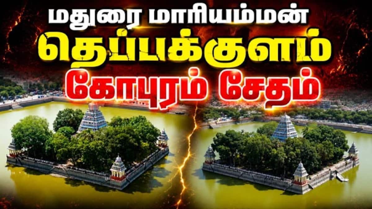 Devotees seek action to repair damaged gopuram at Madurai Teppakulam