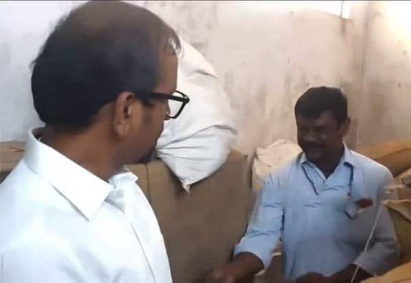 Minister grills ration shop staff over hygiene after spotting a cat