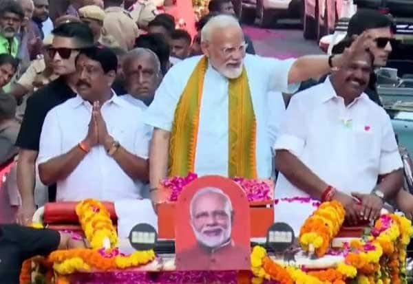 நாகர்கோவிலில் பிரதமர் மோடி ரோடு ஷோ; இபிஎஸ், அண்ணாமலை இணைந்து பிரசாரம்