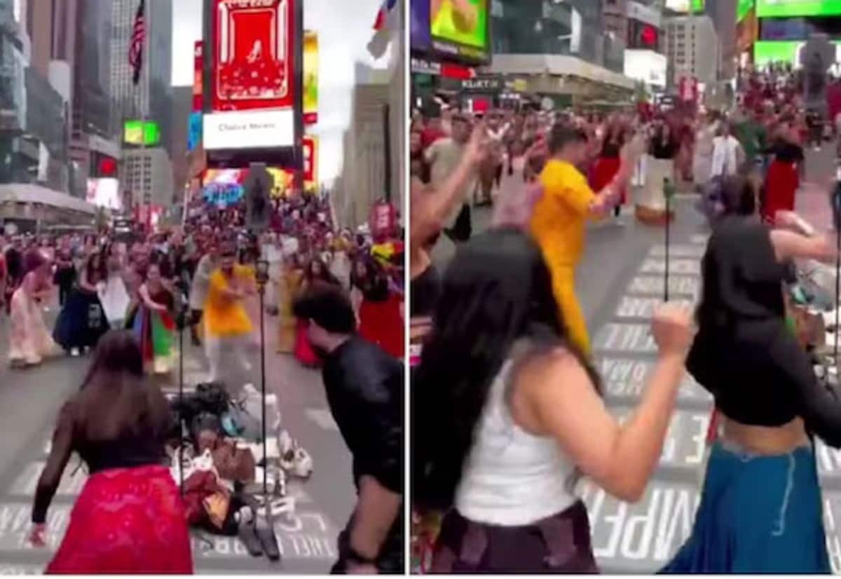 Navratri celebrations draw crowds at New York’s Times Square