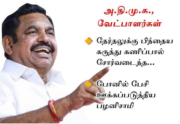 AIADMK candidates demoralised by exit polls, Palaniswami calls to boost morale