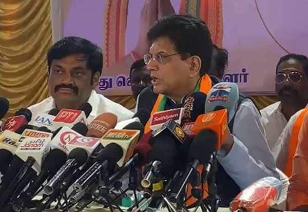 Piyush Goyal urges voters to oust DMK-Congress alliance in Tamil Nadu