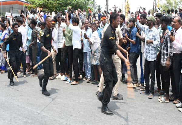 Police lathi-charge TVK supporters after unpermitted Vijay roadshow in Puducherry
