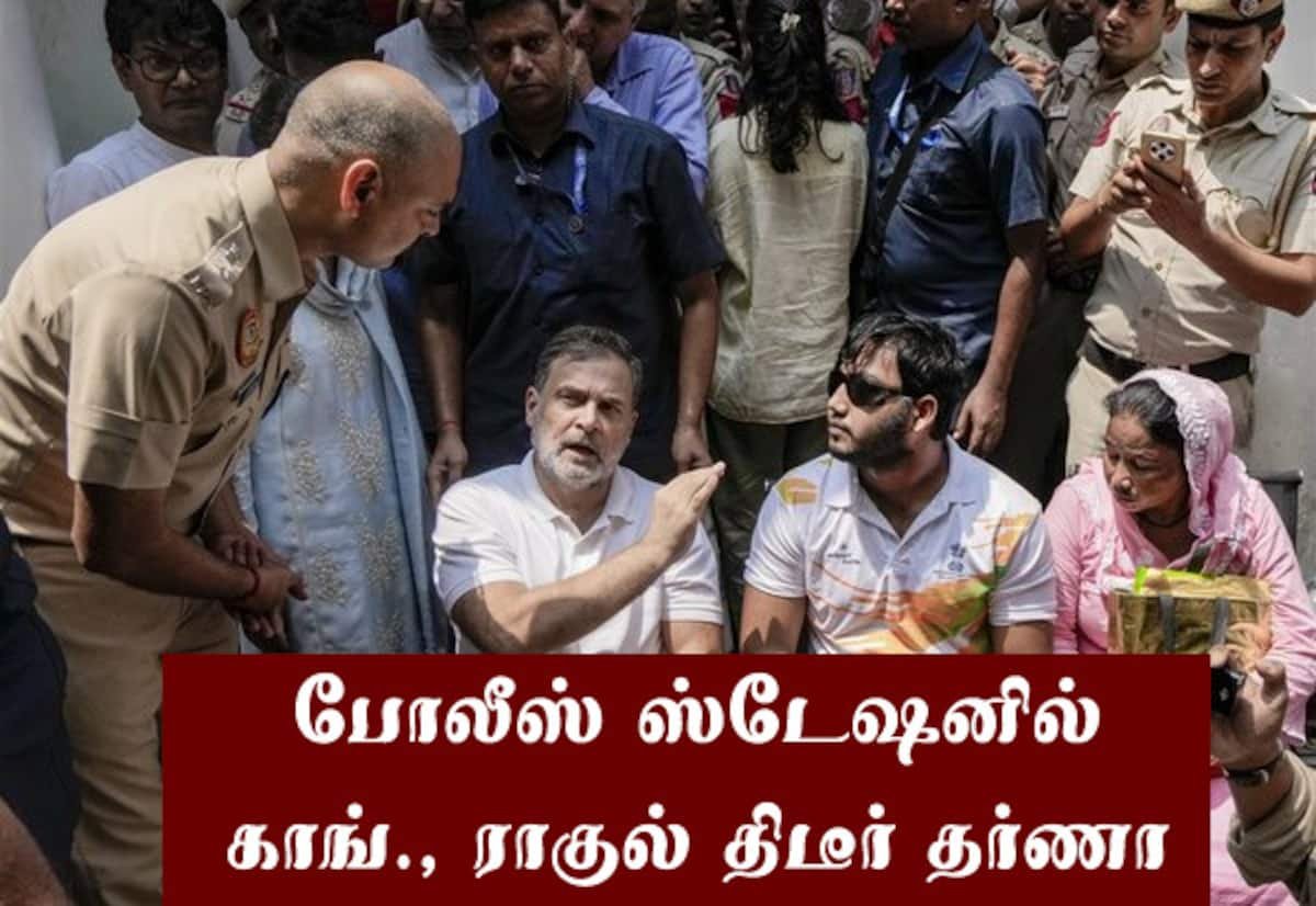 டில்லி பெல்லட் குண்டு சர்ச்சை மீண்டும் தீவிரம்; போலீஸ் நிலையத்தில் ராகுல் தர்ணா