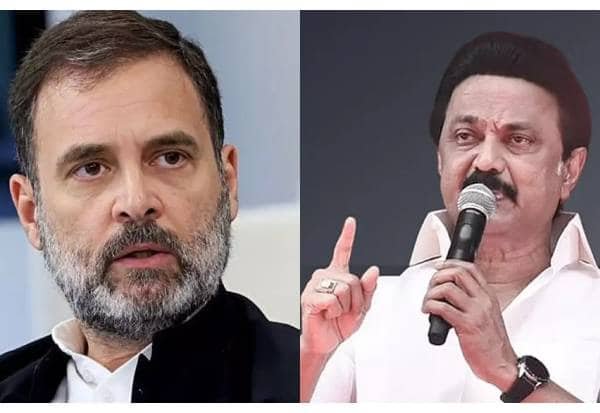 பொன்னேரியில் ஸ்டாலின் பெயரை தவிர்த்த ராகுல்; சோளிங்கரில் பின்னர் குறிப்பிட்டார்