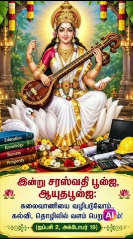 Saraswati Puja and Ayudha Puja observed today