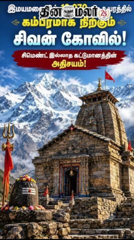 Shiva temple at 12,070 feet amazes with cement-free construction