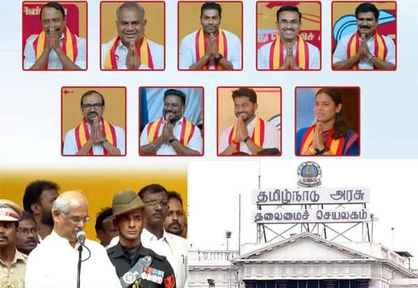 விஜயுடன் 9 அமைச்சர்கள் பதவியேற்பு; முக்கிய முகங்களின் பயோ டேட்டா வெளியீடு