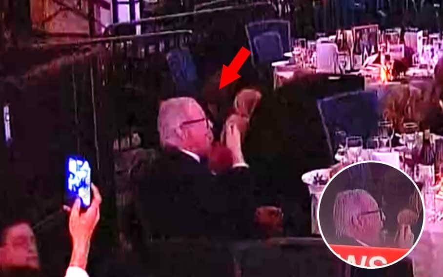 டிரம்ப் விருந்தில் துப்பாக்கிச்சூடு; அமைதியாக சாலட் சாப்பிட்டவர் வீடியோ வைரல்