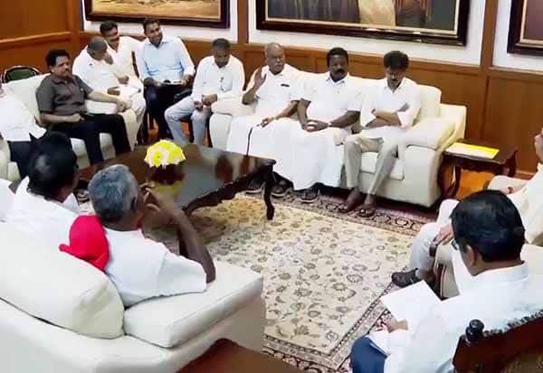 விஜய்யுடன் பதவியேற்கும் அமைச்சர்கள்: துறை ஒதுக்கீடு உத்தேச பட்டியல் வெளியானது