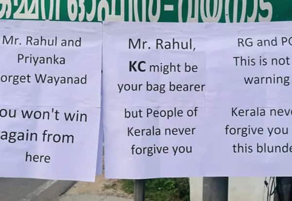Case filed in Kerala over posters targeting Rahul, Priyanka in Wayanad